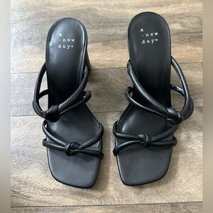 A New Day Black Knotted Heels